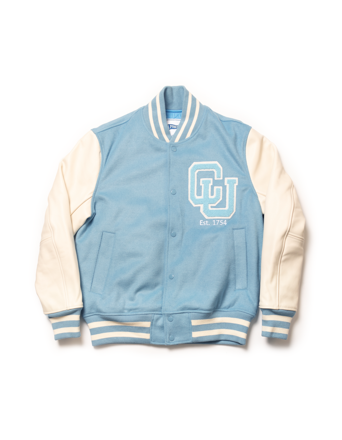 Columbia Varsity Jacket - Light Blue | Pennant Label - J. Press – J. PRESS