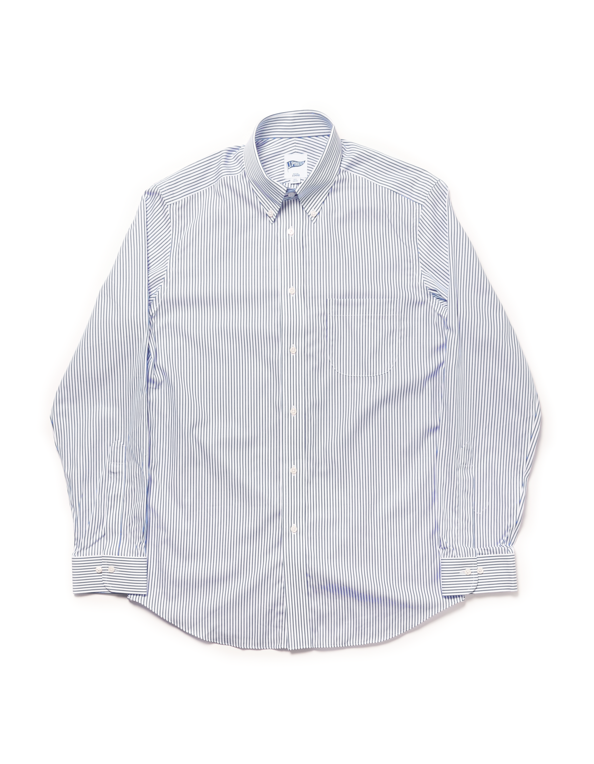 BLUE STRIPE BUTTON DOWN COLLAR SHIRT - TRIM FIT