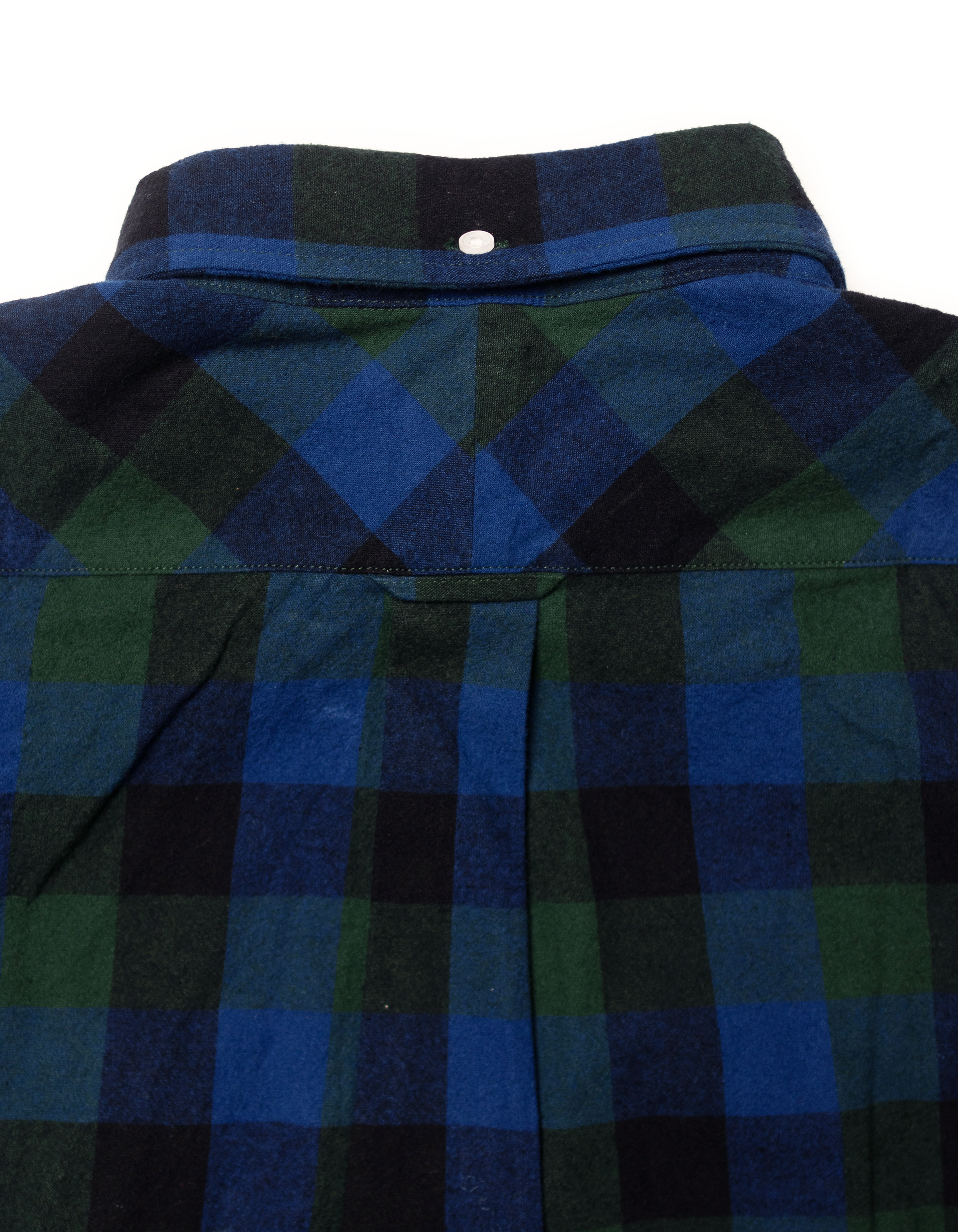 Green Plaid Cotton Flannel Sport Shirt - Trim Fit