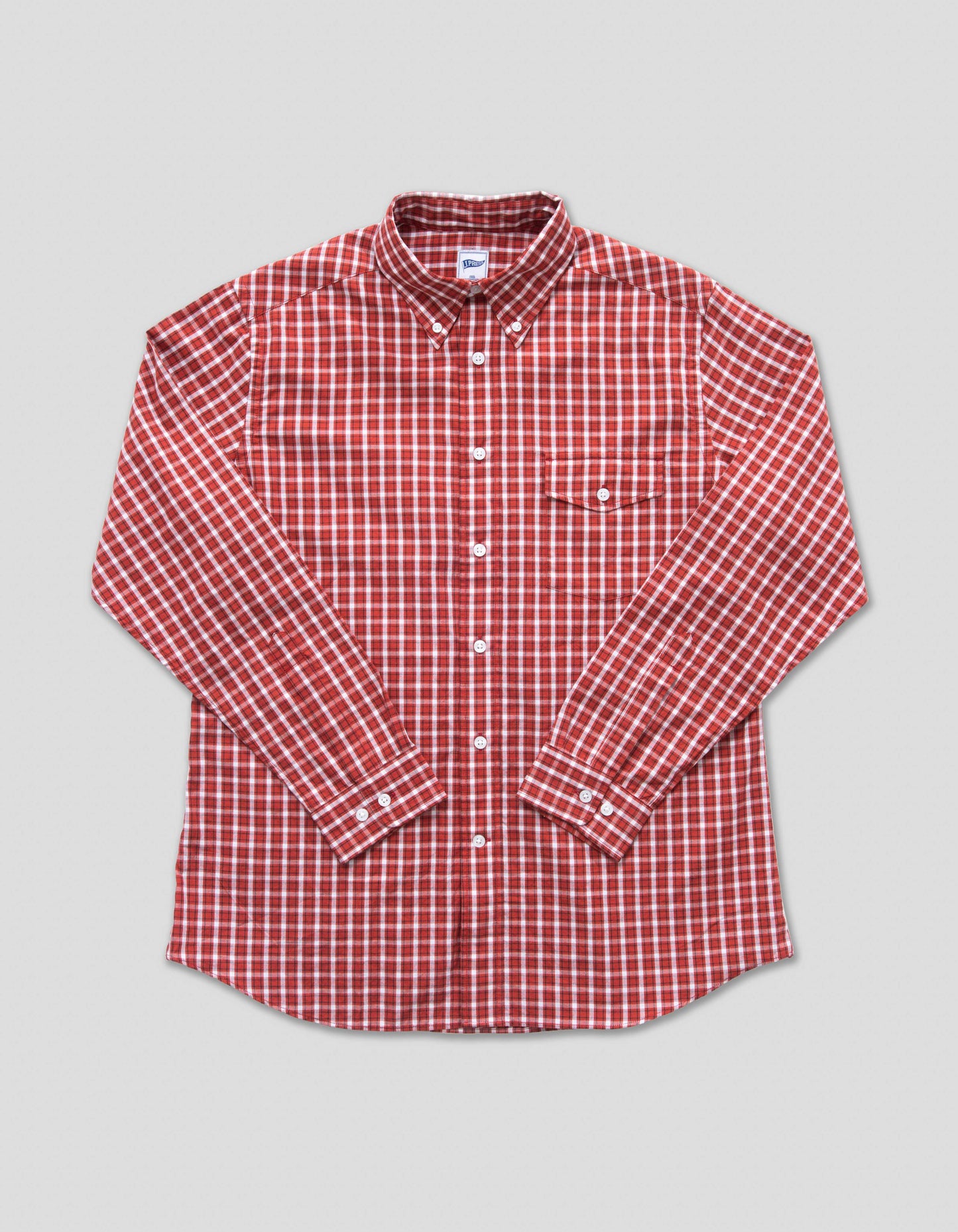 RED PLAID LONG SLEEVE SHIRT