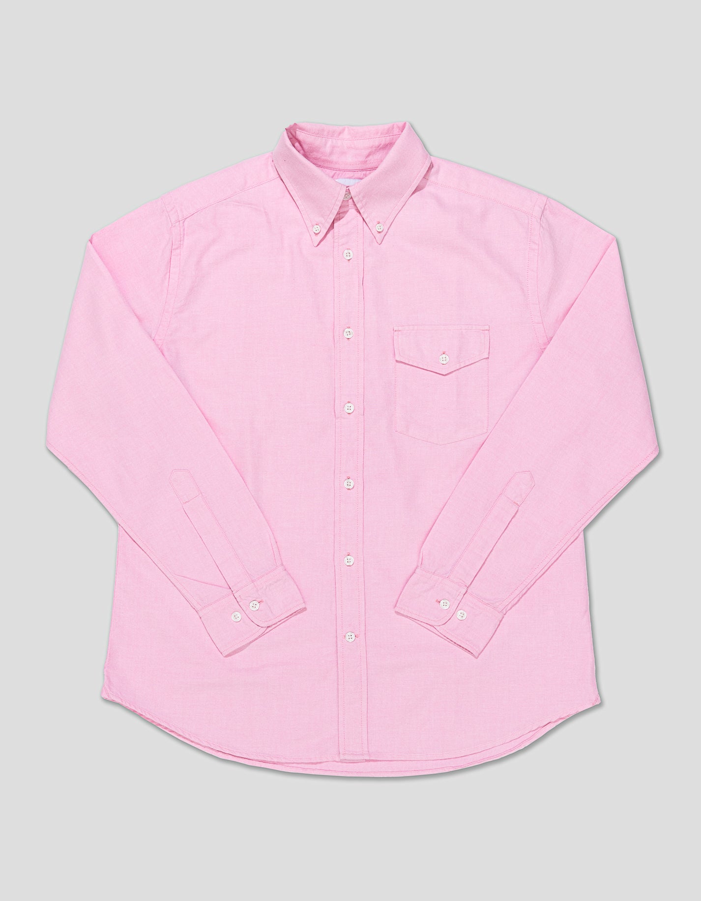 TRIM FIT BUTTON DOWN OXFORD SHIRT - PINK