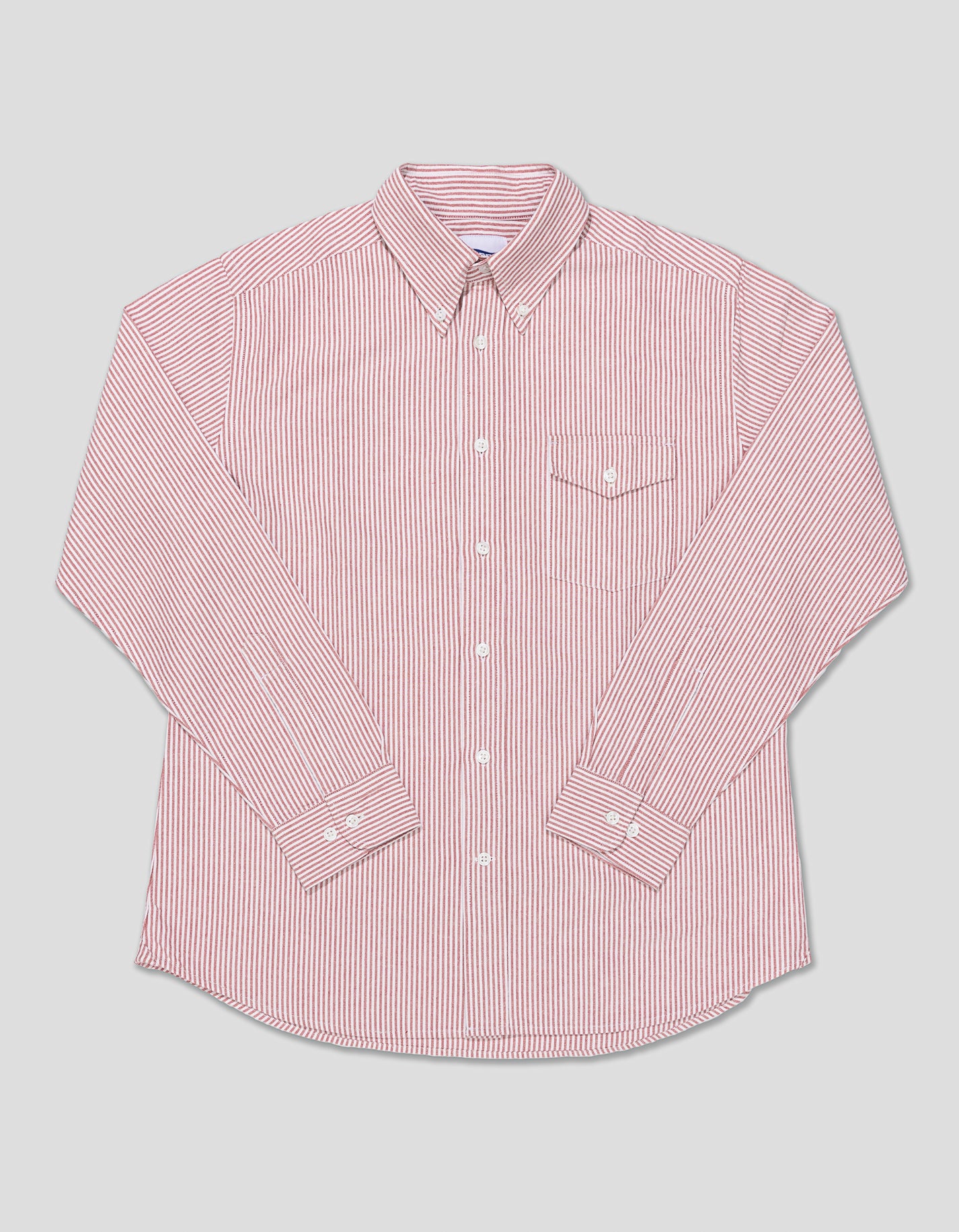 TRIM FIT BUTTON DOWN OXFORD SHIRT - RED STRIPE