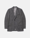 Grey Herringbone Wool Sport Coat - Trim Fit