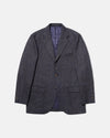 Blue Mix Herringbone Wool Sport Coat - Trim Fit