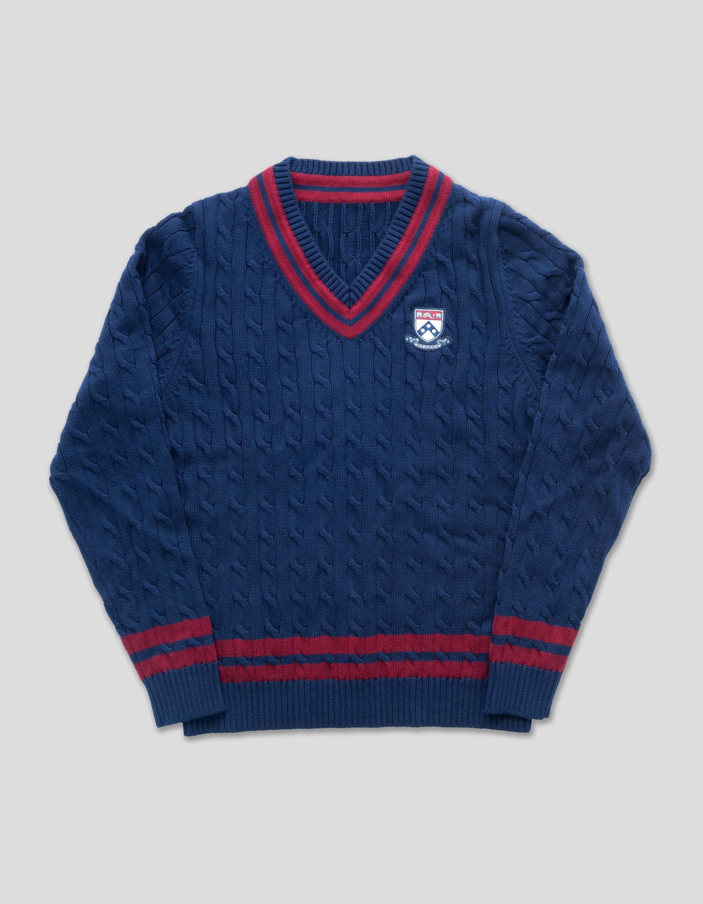 V NECK CRICKET SWEATER - UNIVERSITY OF PENNSYLVANIA