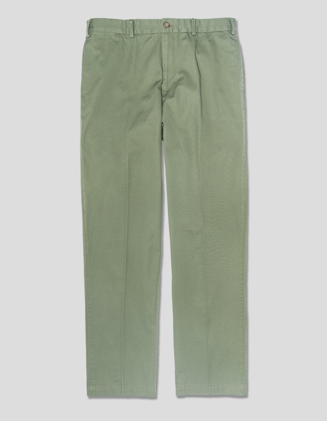 COTTON CINCH-BACK CHINO PANTS - OLIVE