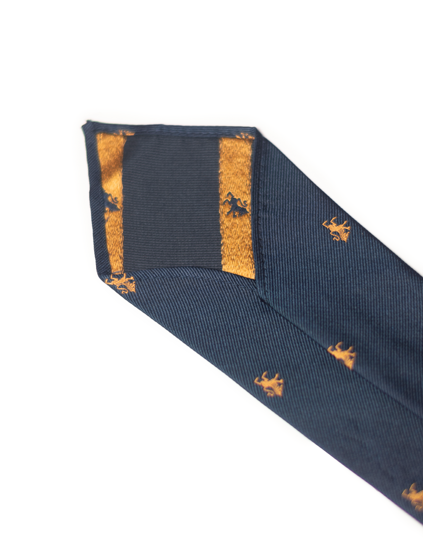 EMBLEMATIC GRIFFIN UNLINED TIE  - NAVY