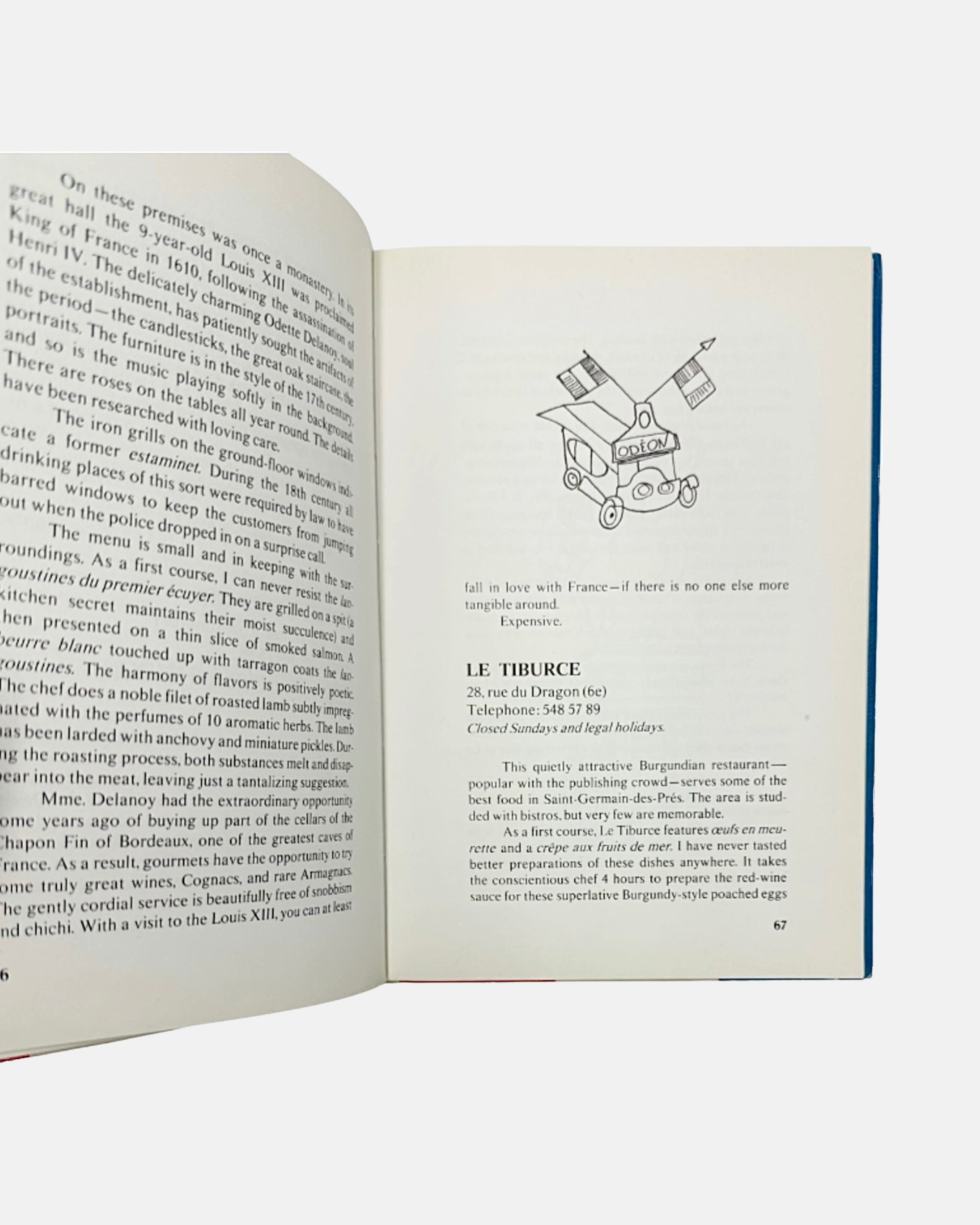 Gourmet Magazine's Paris a Table by Naomi Barry 1971 Book