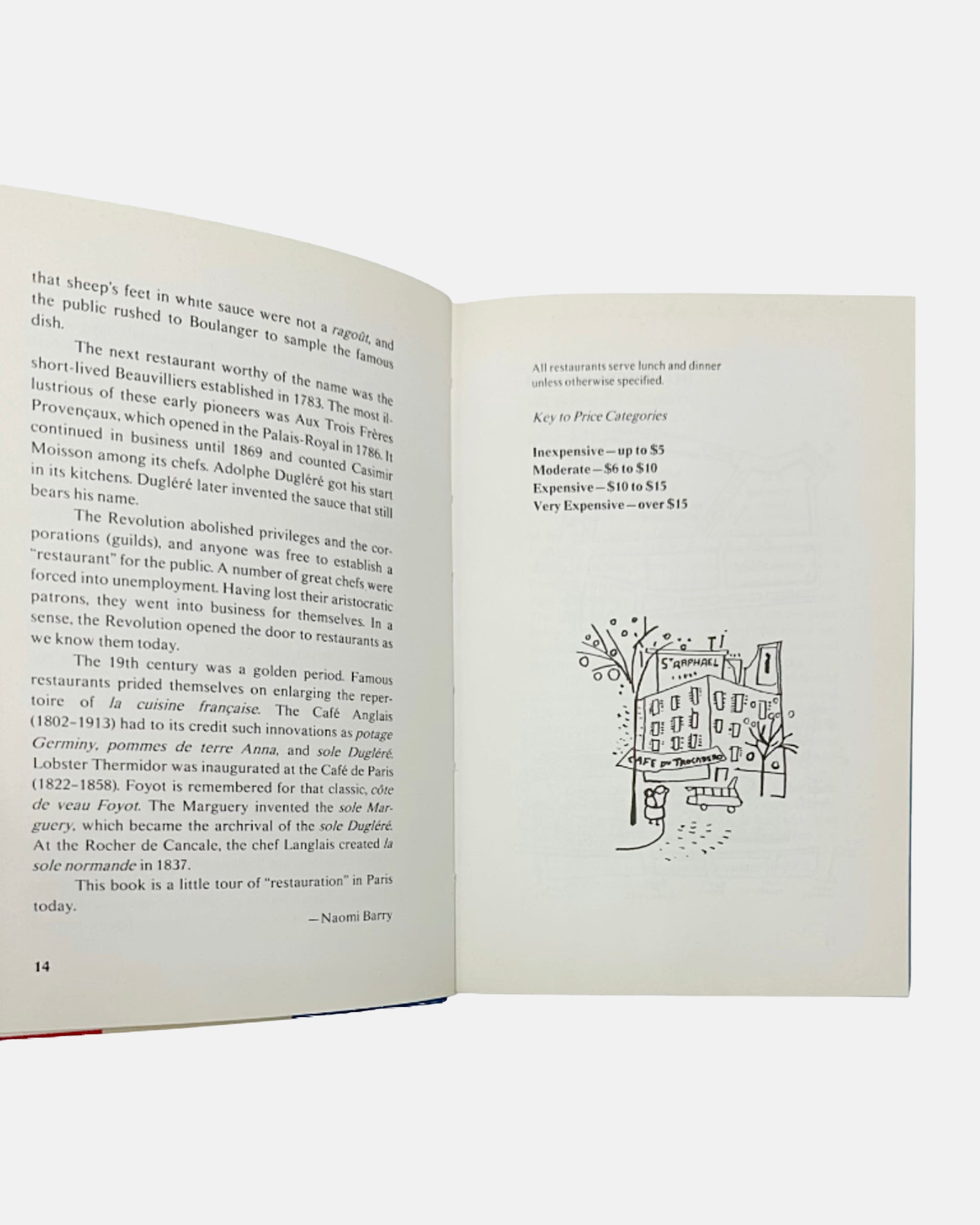 Gourmet Magazine's Paris a Table by Naomi Barry 1971 Book