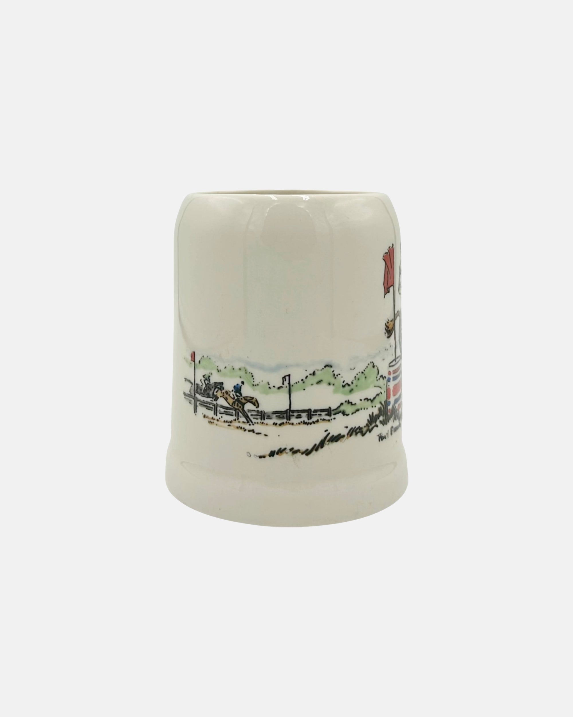 Vintage Equestrian Ceramic Mug by Paul Brown