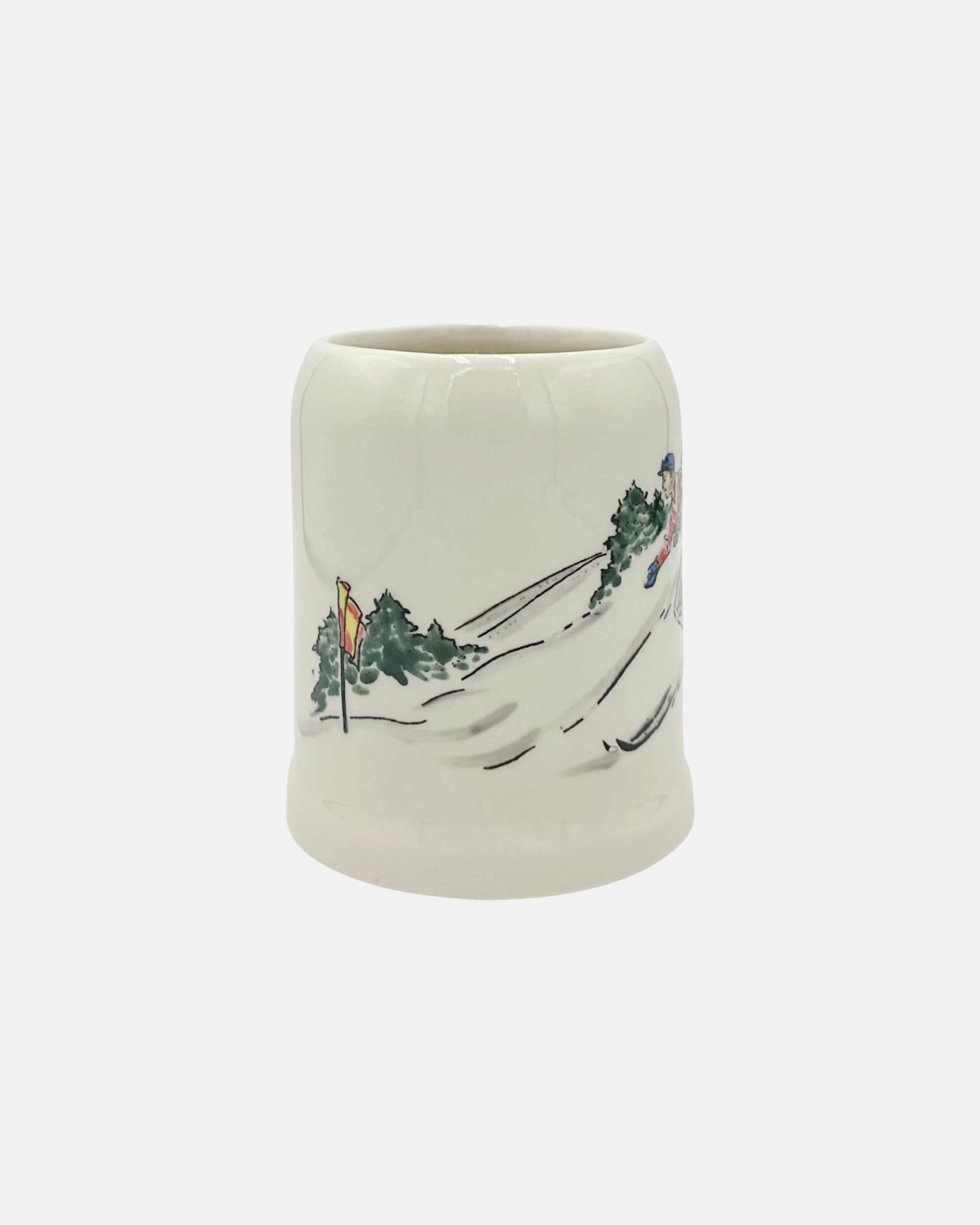 Vintage Alpine Skier Ceramic Mug by Paul Brown