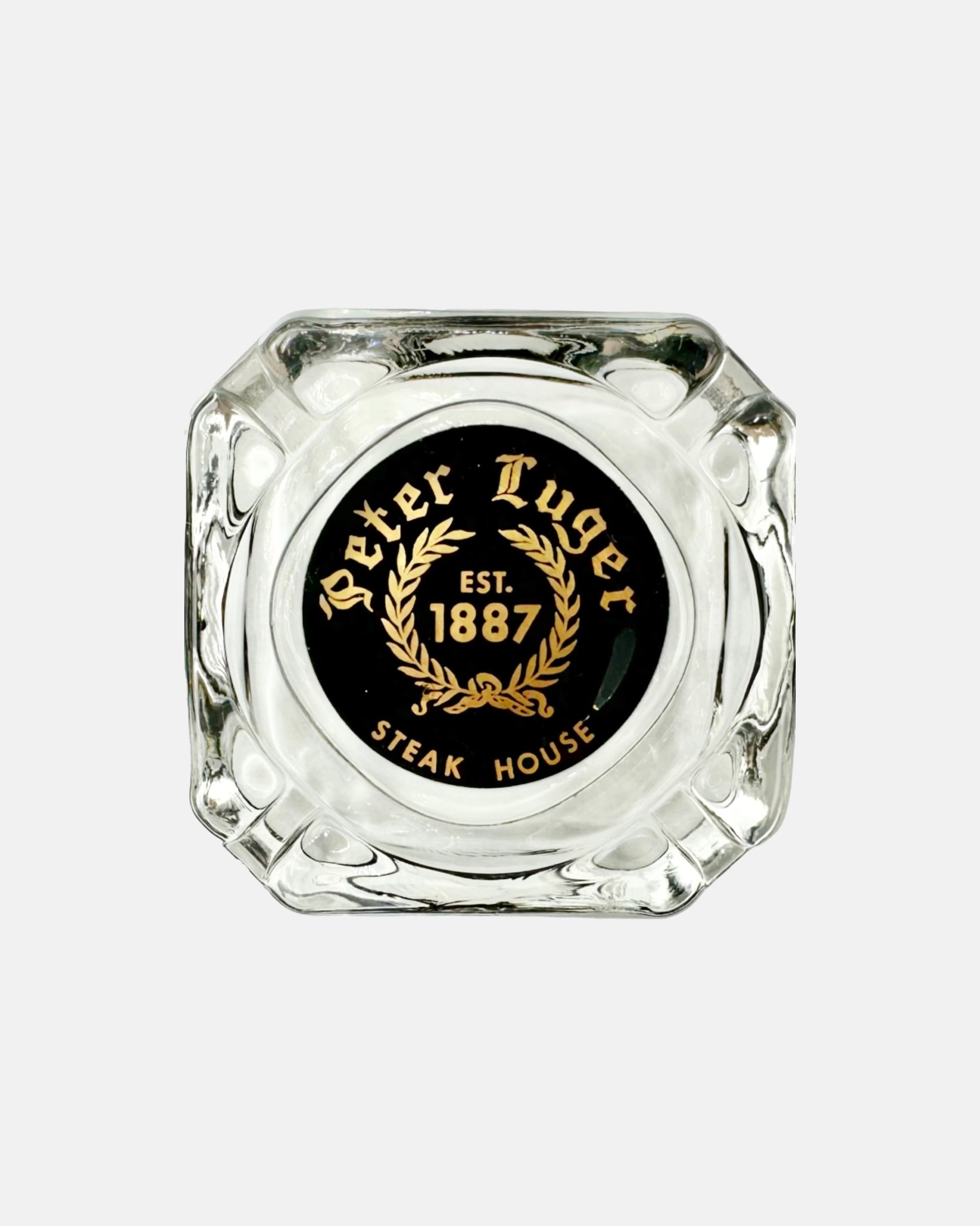 Vintage Peter Luger NYC Steakhouse Glass Ashtray