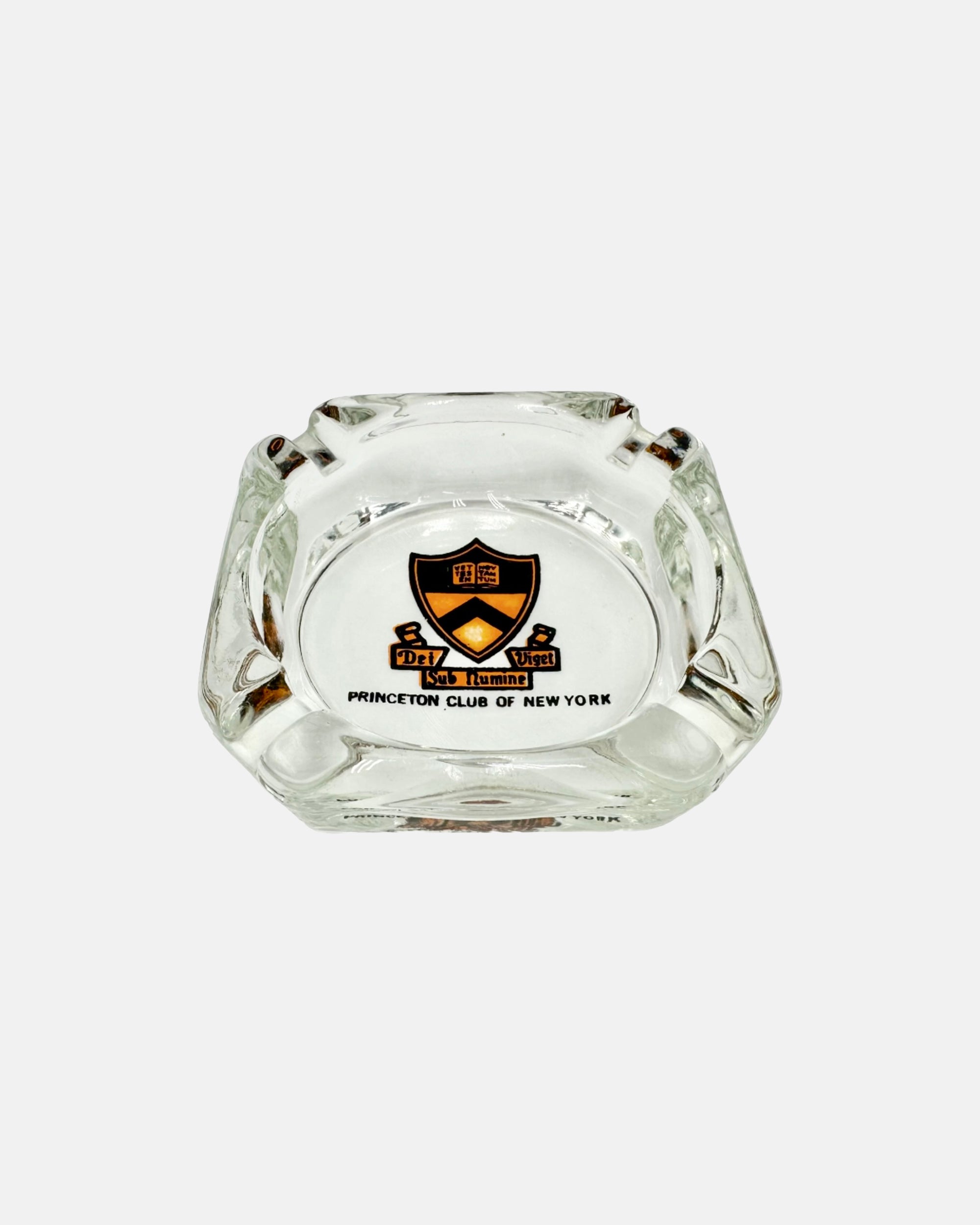 Vintage The Princeton Club of New York Glass Ashtray