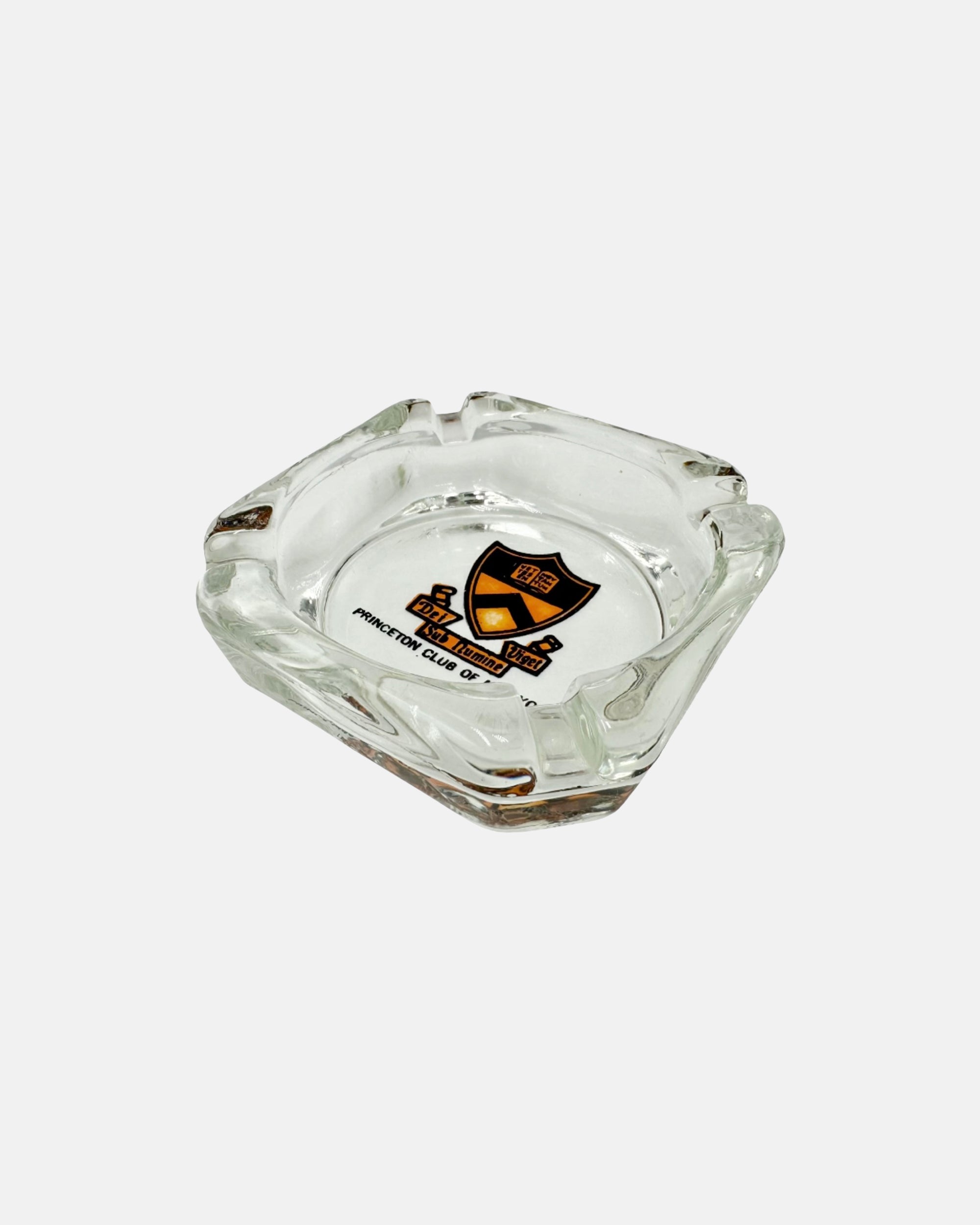 Vintage The Princeton Club of New York Glass Ashtray