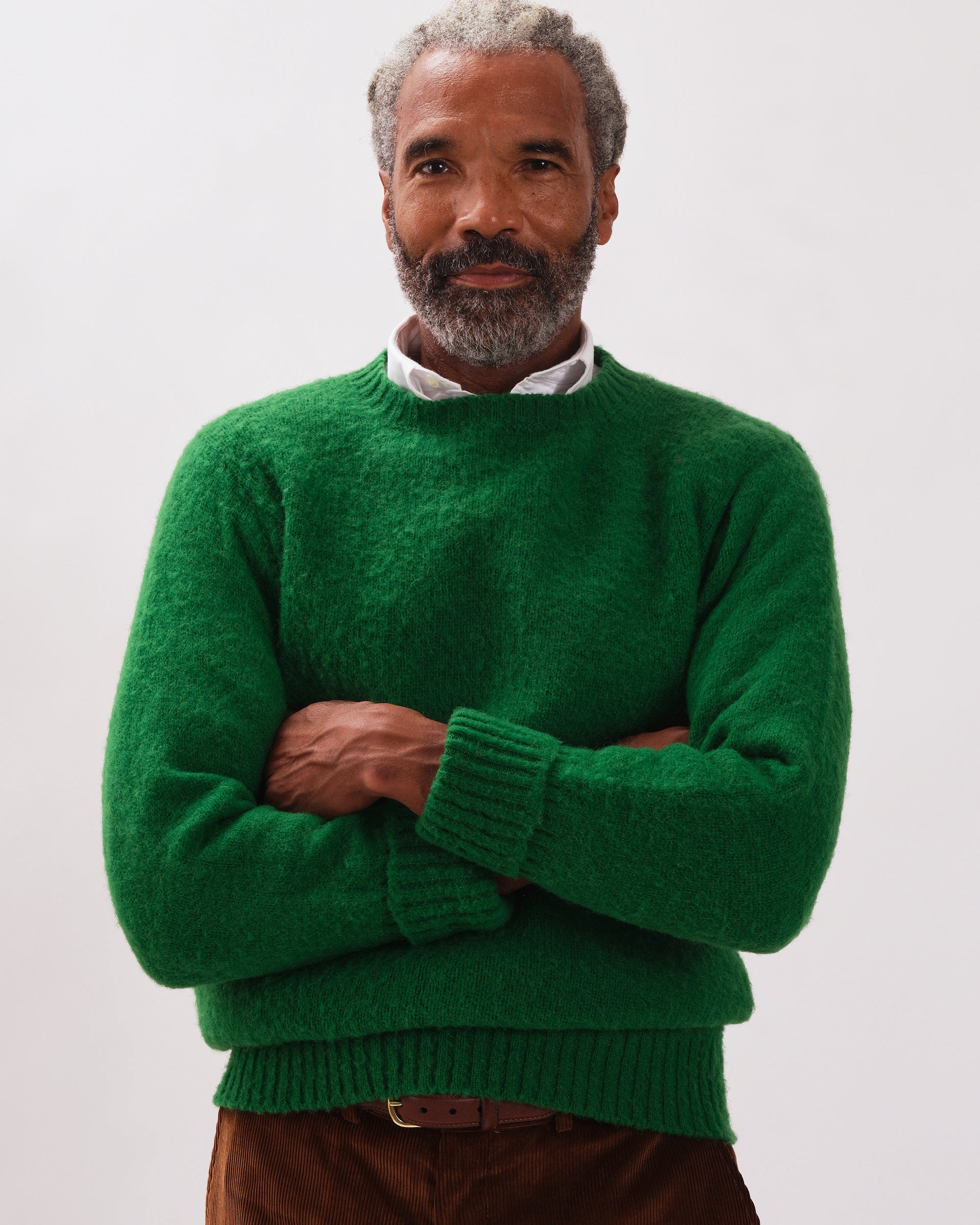 美品　J.PRESS ShaggyDogSWEATER シャギー ドッグセーター Shaggy Dog Stripe Sweater Green/Red/Navy - Classic Fit