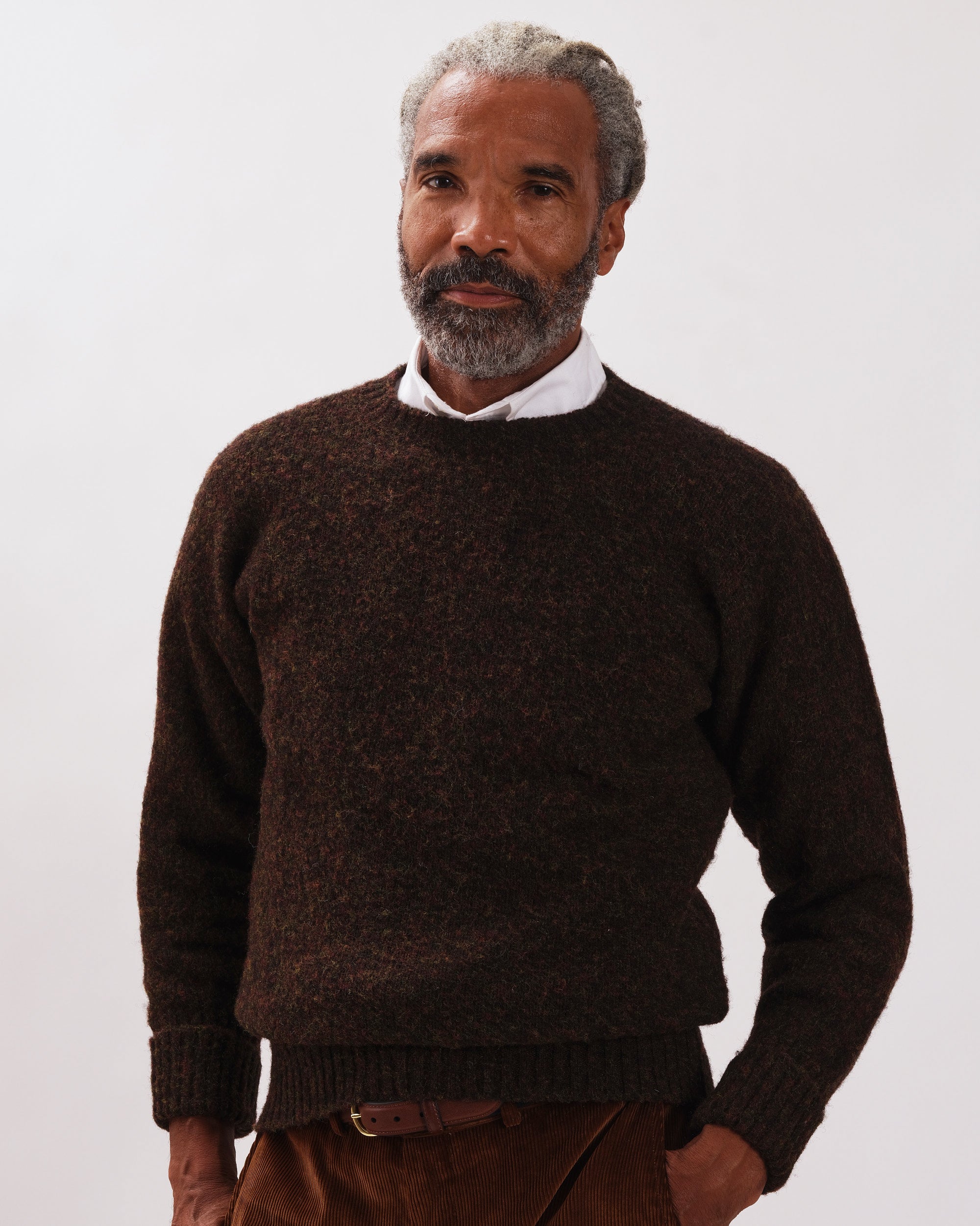 J.Press Shaggy Dog シェットランドウール M J.Press × Buck Mason Dark Olive Shaggy Dog Sweater- Modern