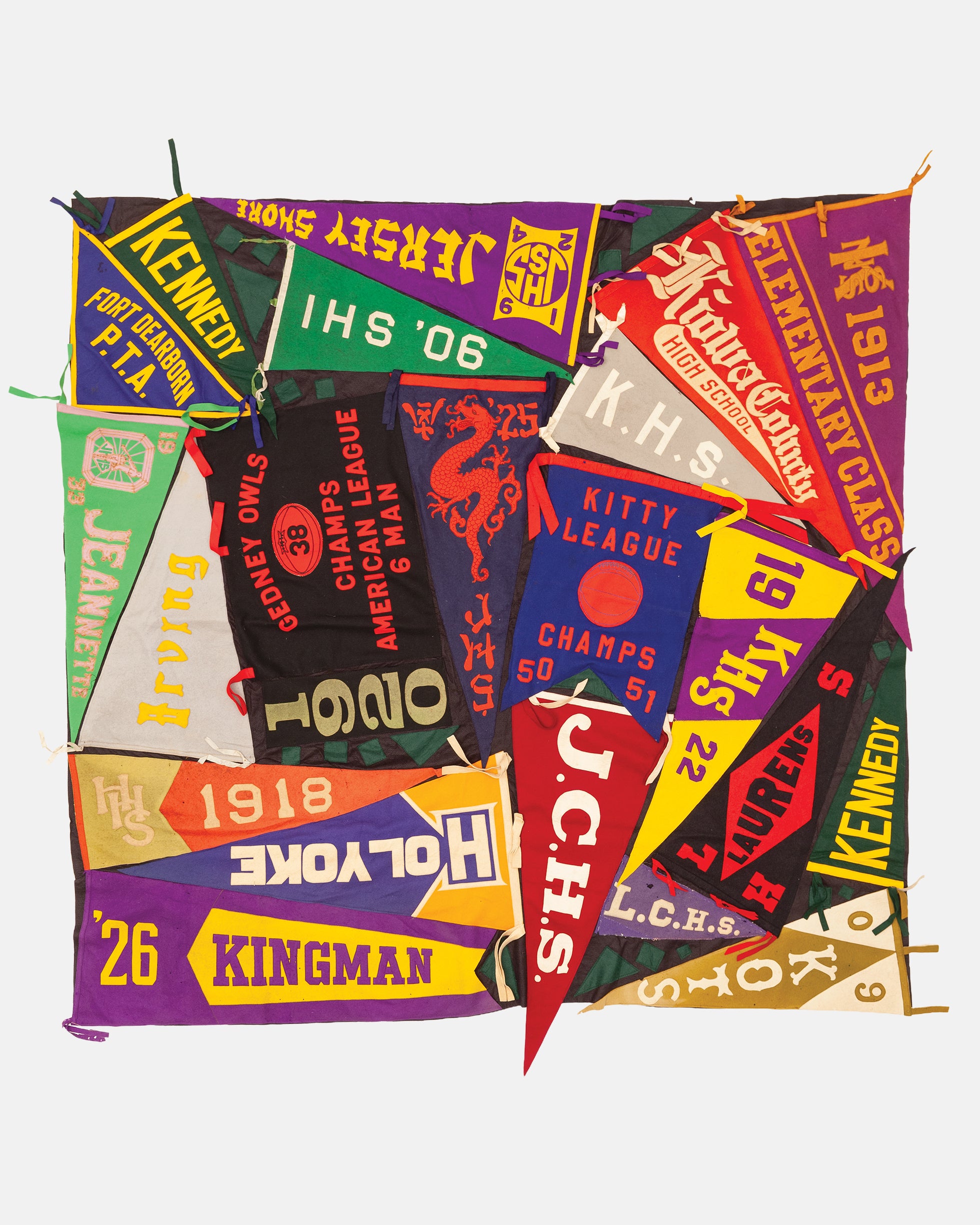 Vintage Pennant Quilt - Schools #10