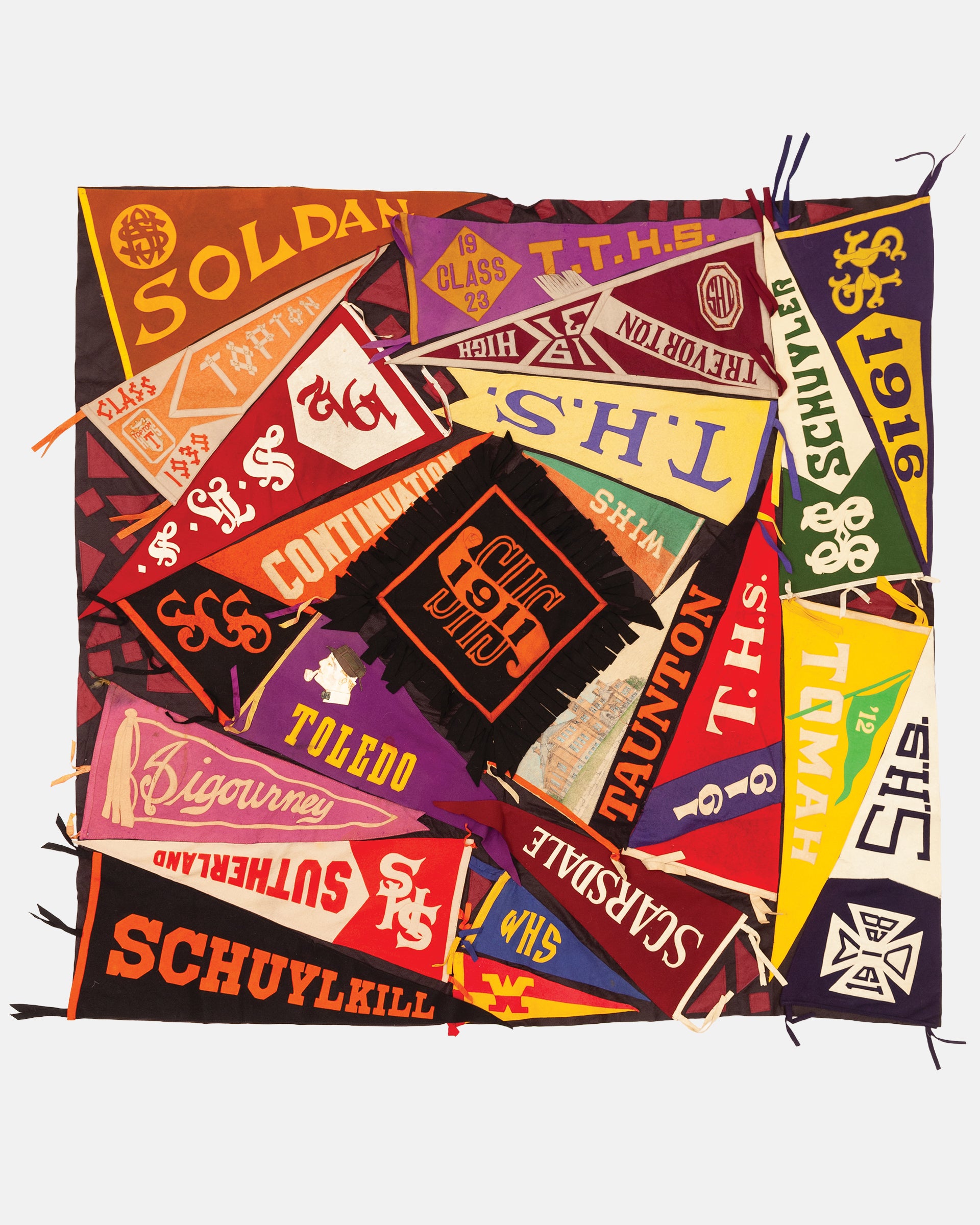 Vintage Pennant Quilt - Schools #19