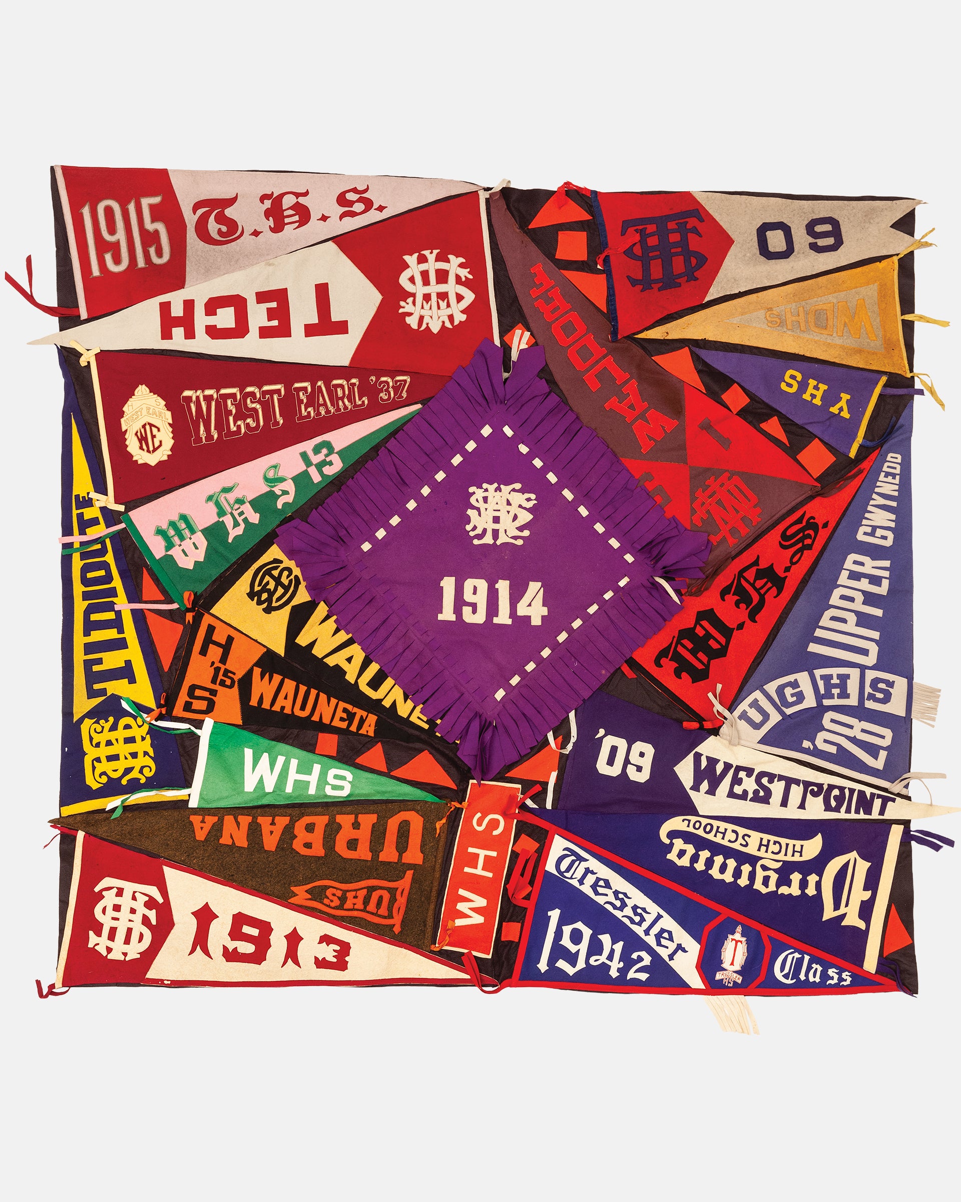 Vintage Pennant Quilt - Schools #20