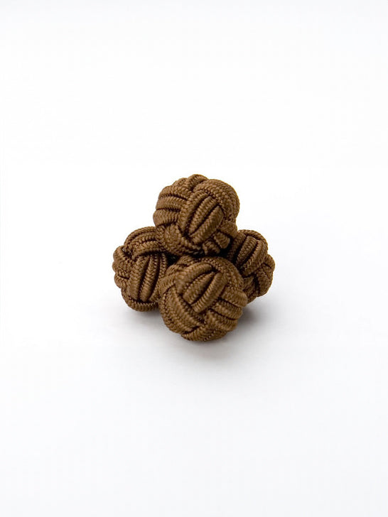 SILK KNOTS ROUND - BROWN