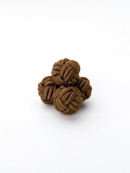 SILK KNOTS ROUND - BROWN