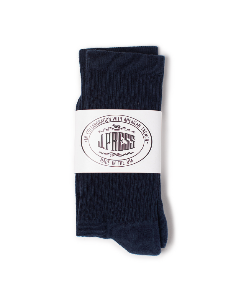 J. Press x American Trench Socks - Navy Solid