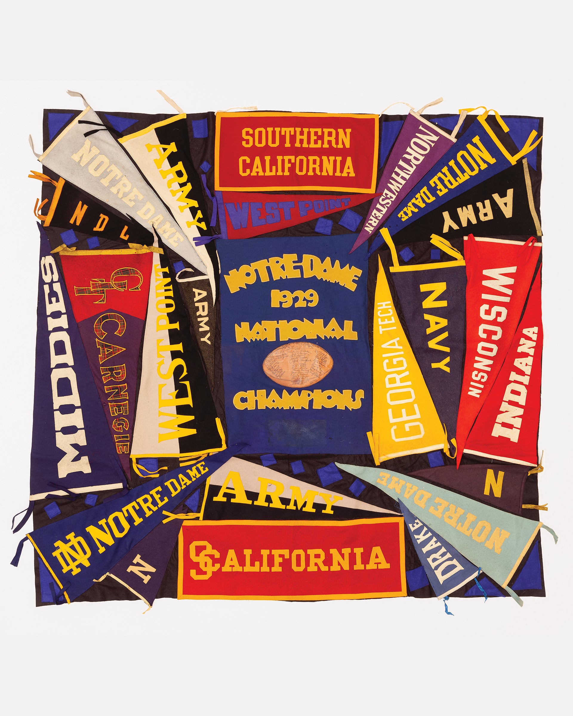 Vintage Pennant Quilt - Sports #3