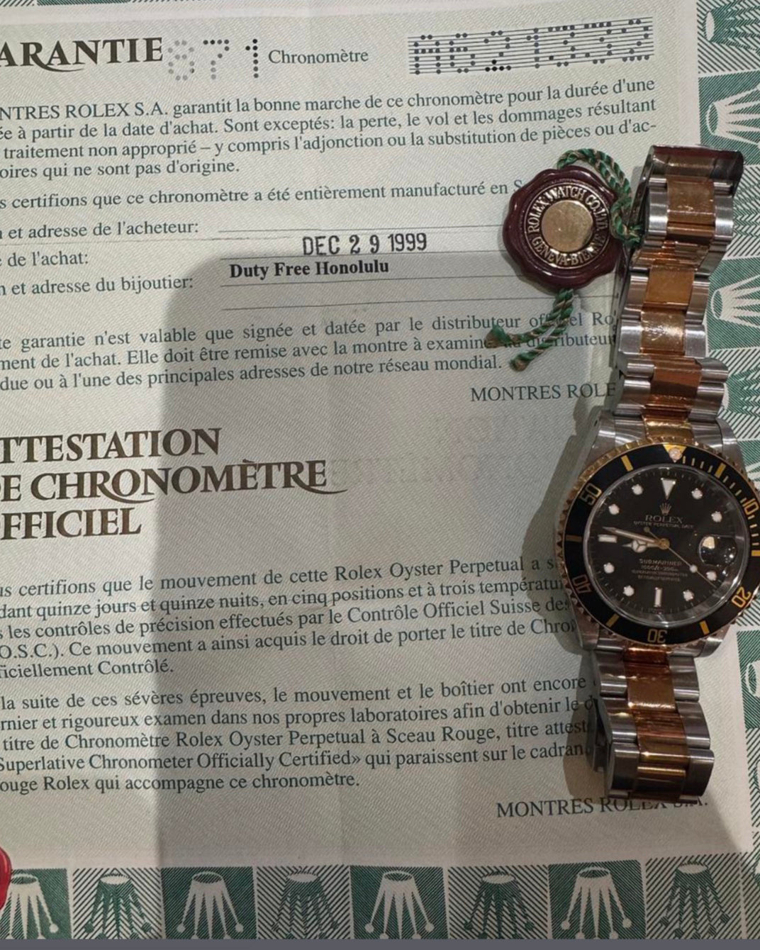 Rolex Submariner Two-Tone Ref 16613 Full Set Unpolished As New