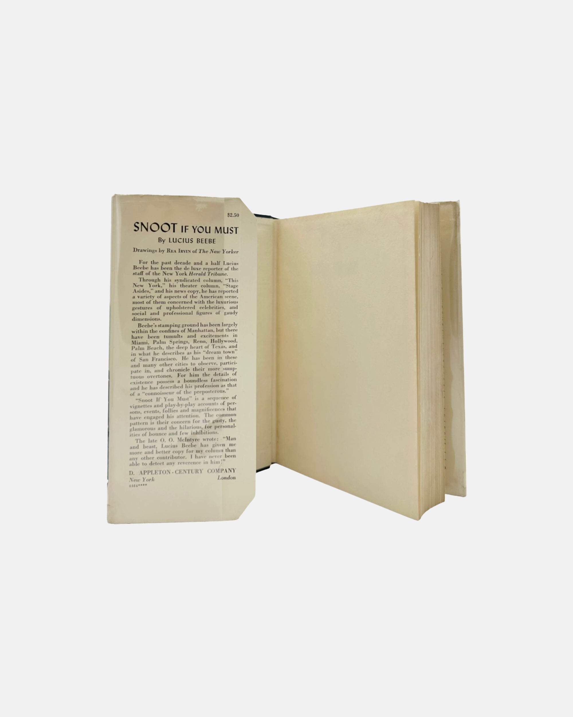 Snoot if You Must by Lucius Beebe 1943 Book