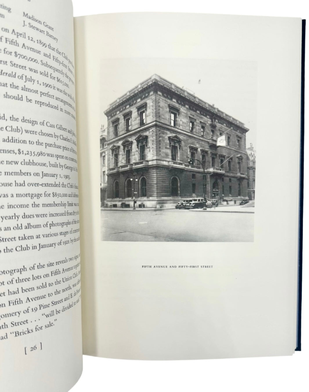The Union Club of The City of New York 1836-1986 Book