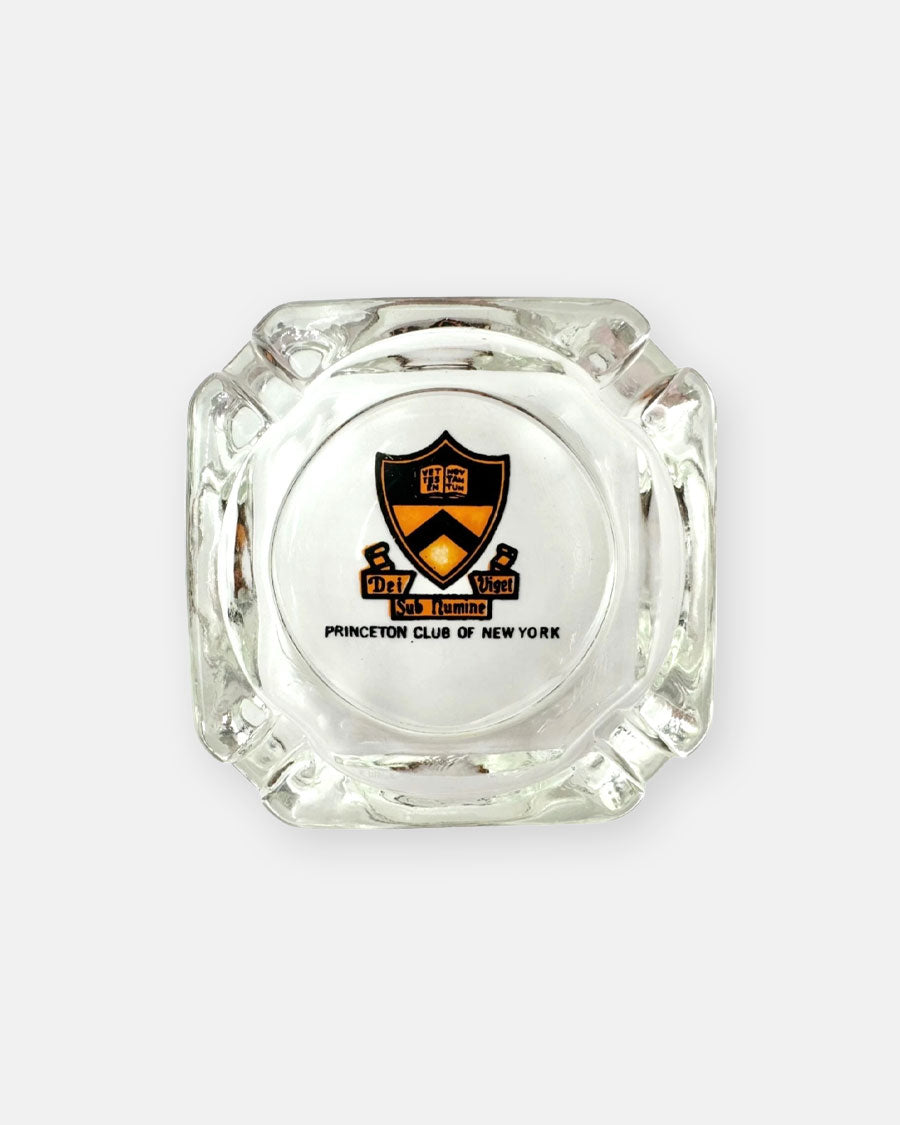 Vintage The Princeton Club of New York Glass Ashtray