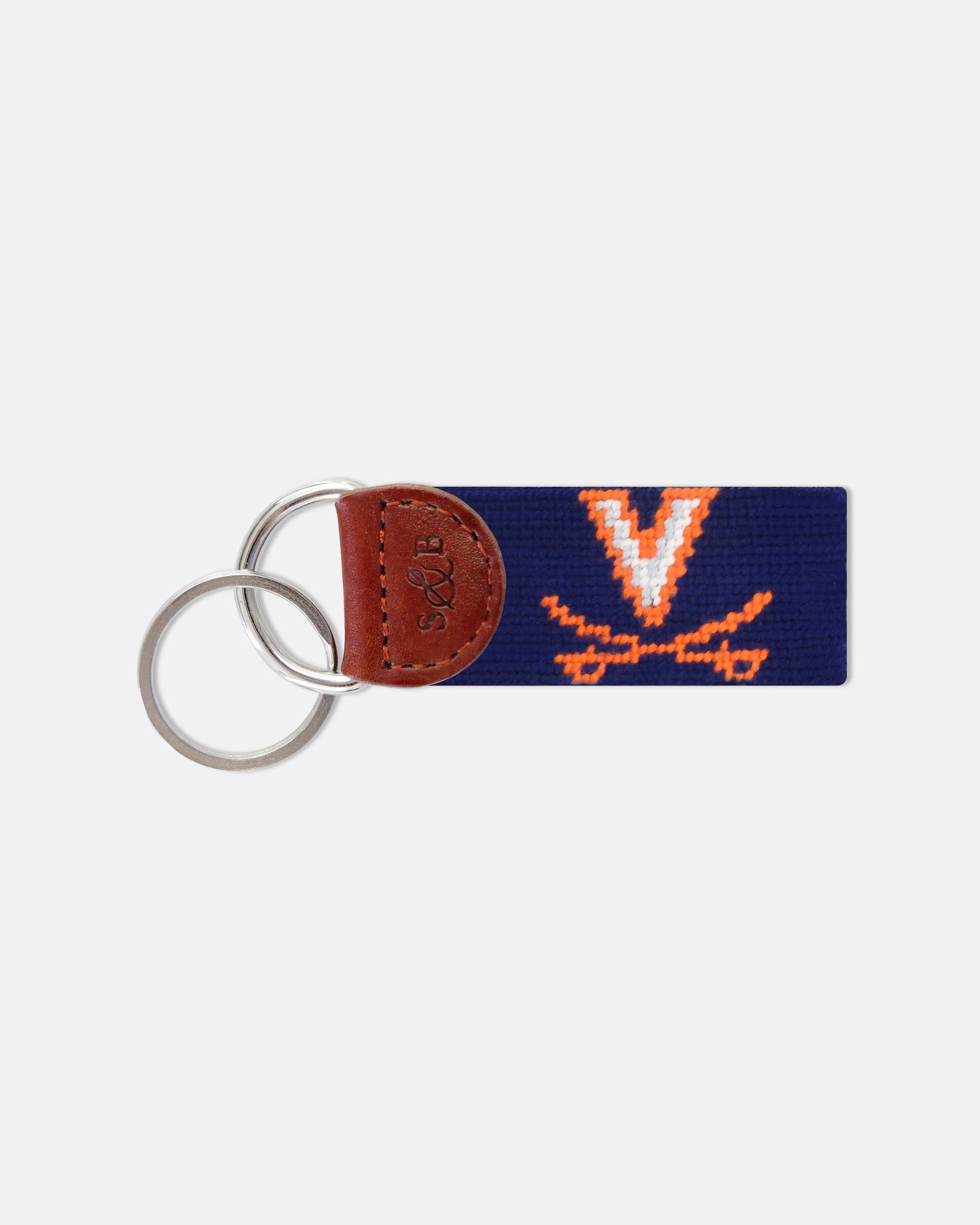 UVA Needlepoint Key Fob