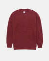 Burgundy Wool Crewneck Sweater - Trim Fit
