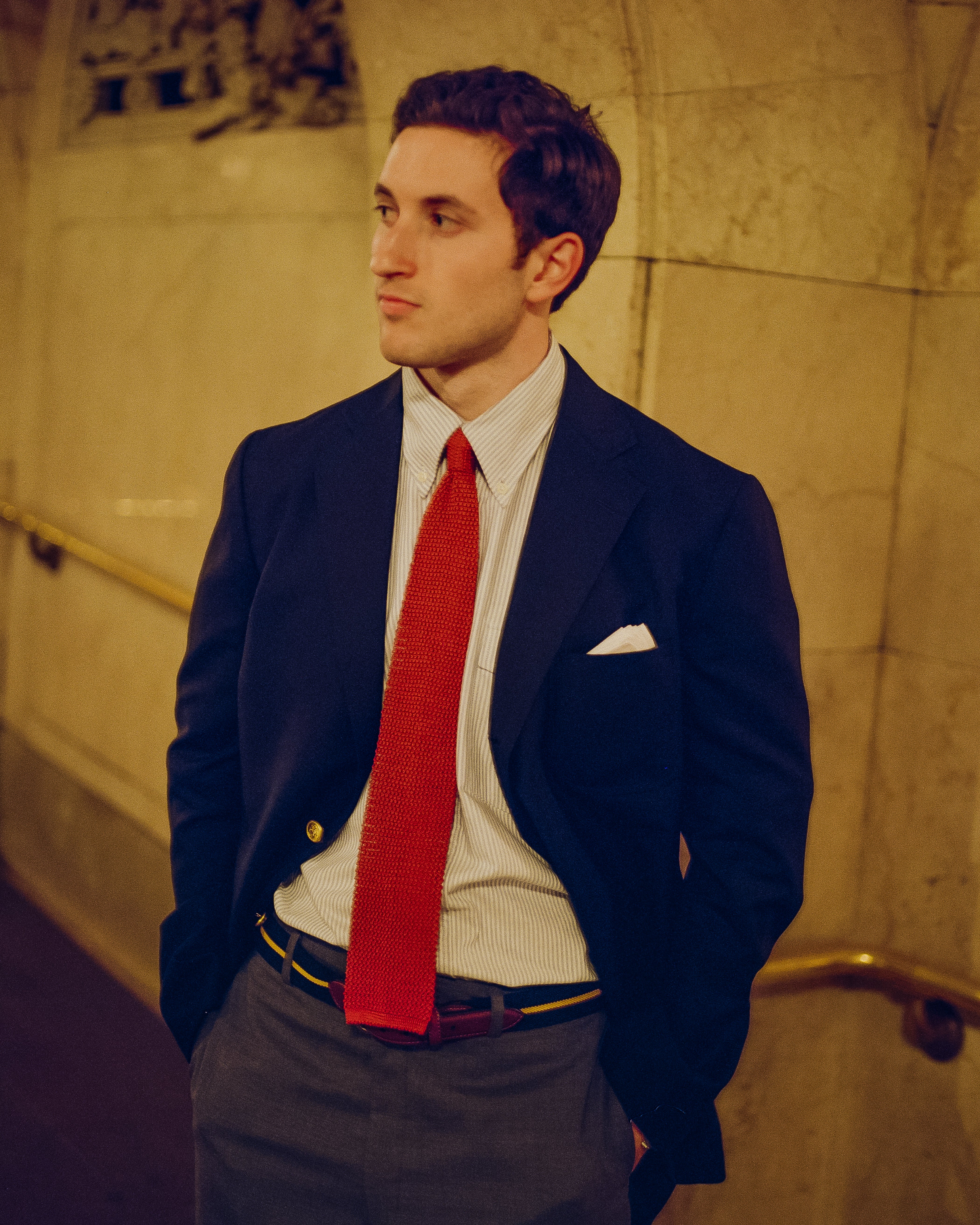 Made-in-Japan Wide Russet Silk Knit Tie