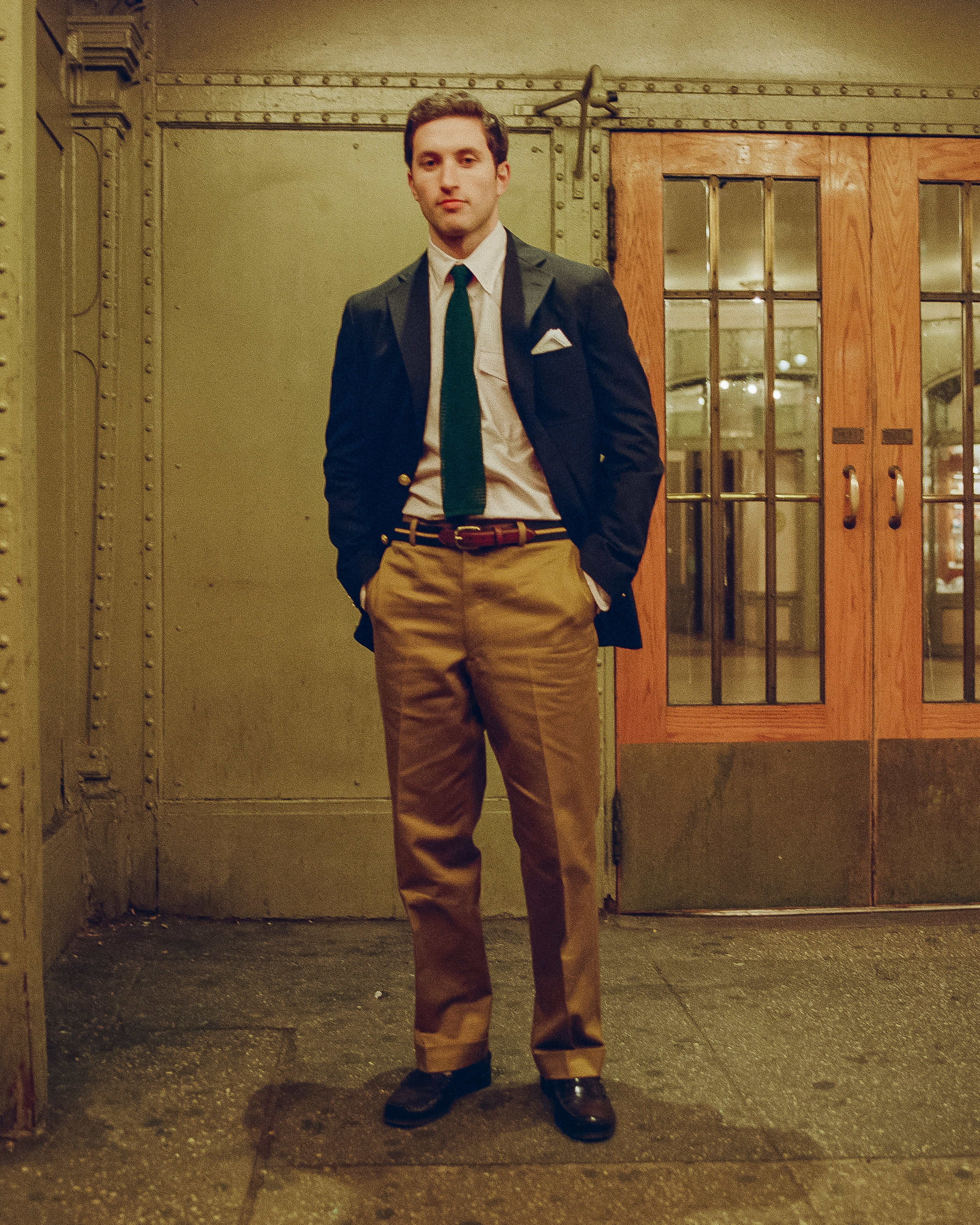 Made-in-Japan Wide Bottle Green Silk Knit Tie