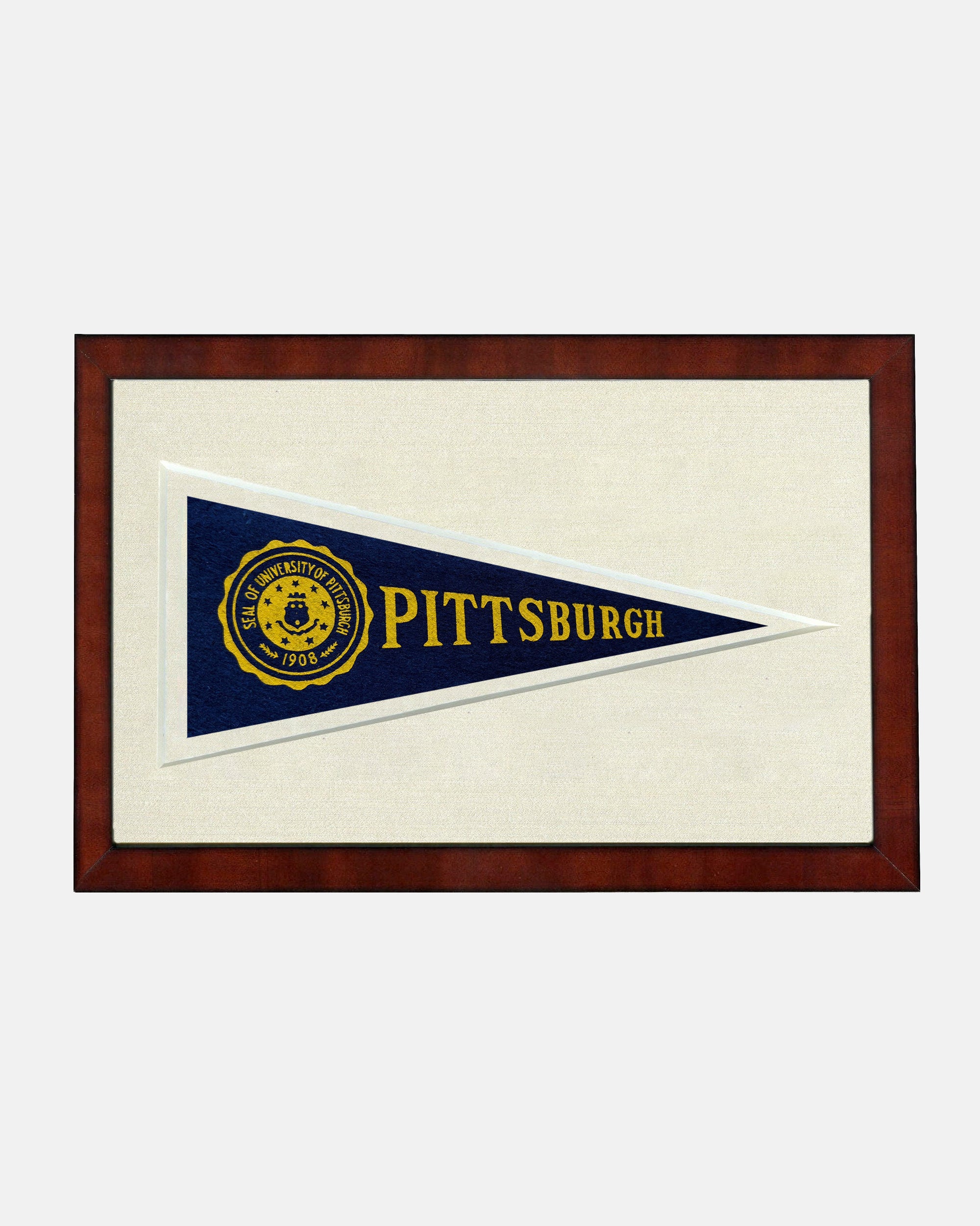 University of Pittsburgh Framed Vintage Pennant