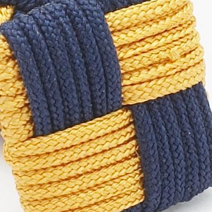 Silk Knots Square Navy Gold