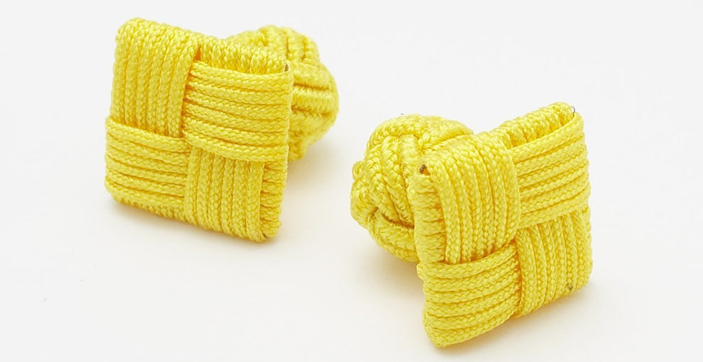 Silk Knots Square Yellow