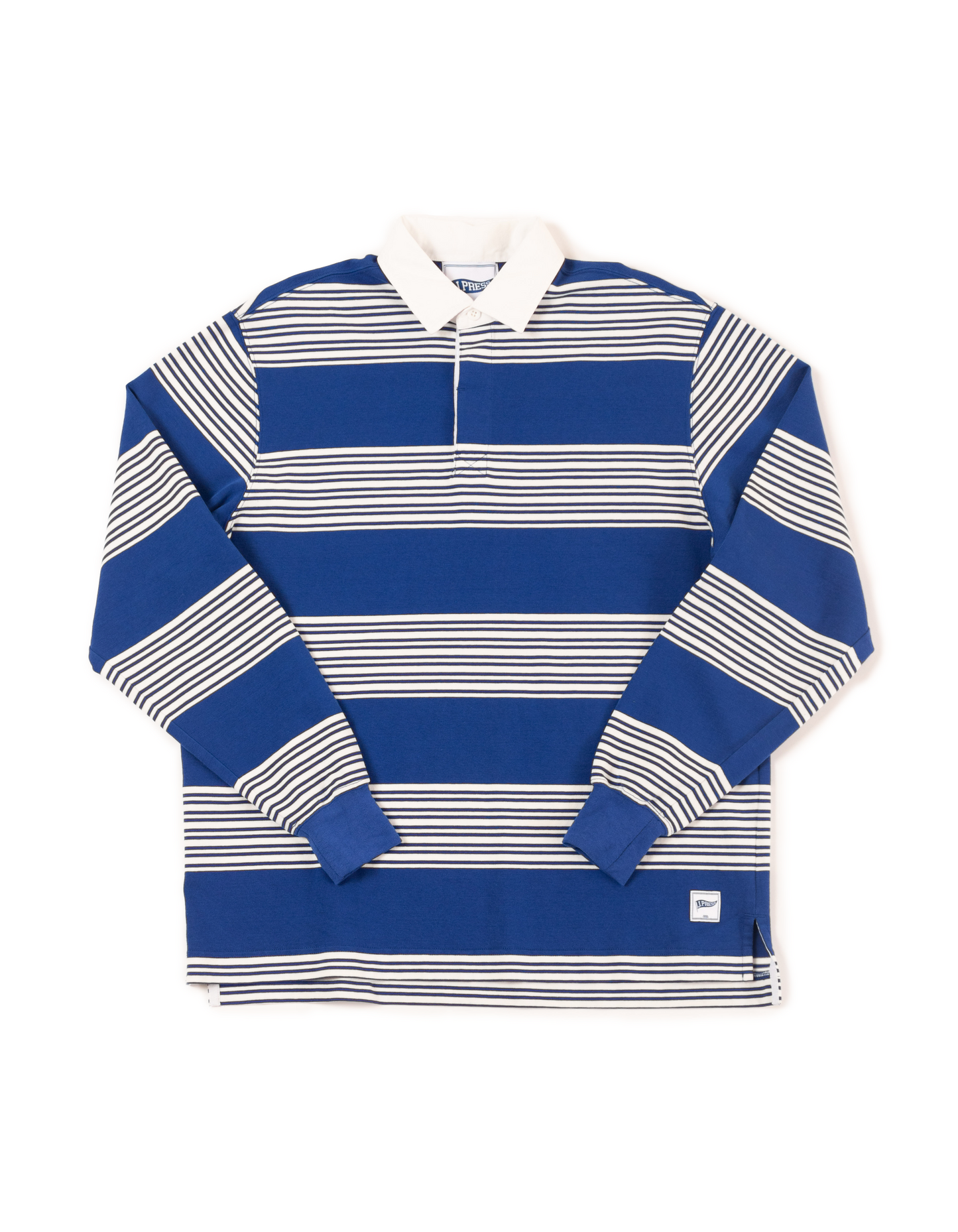 STRIPED RUGBY SHIRT - NAVY/WHITE
