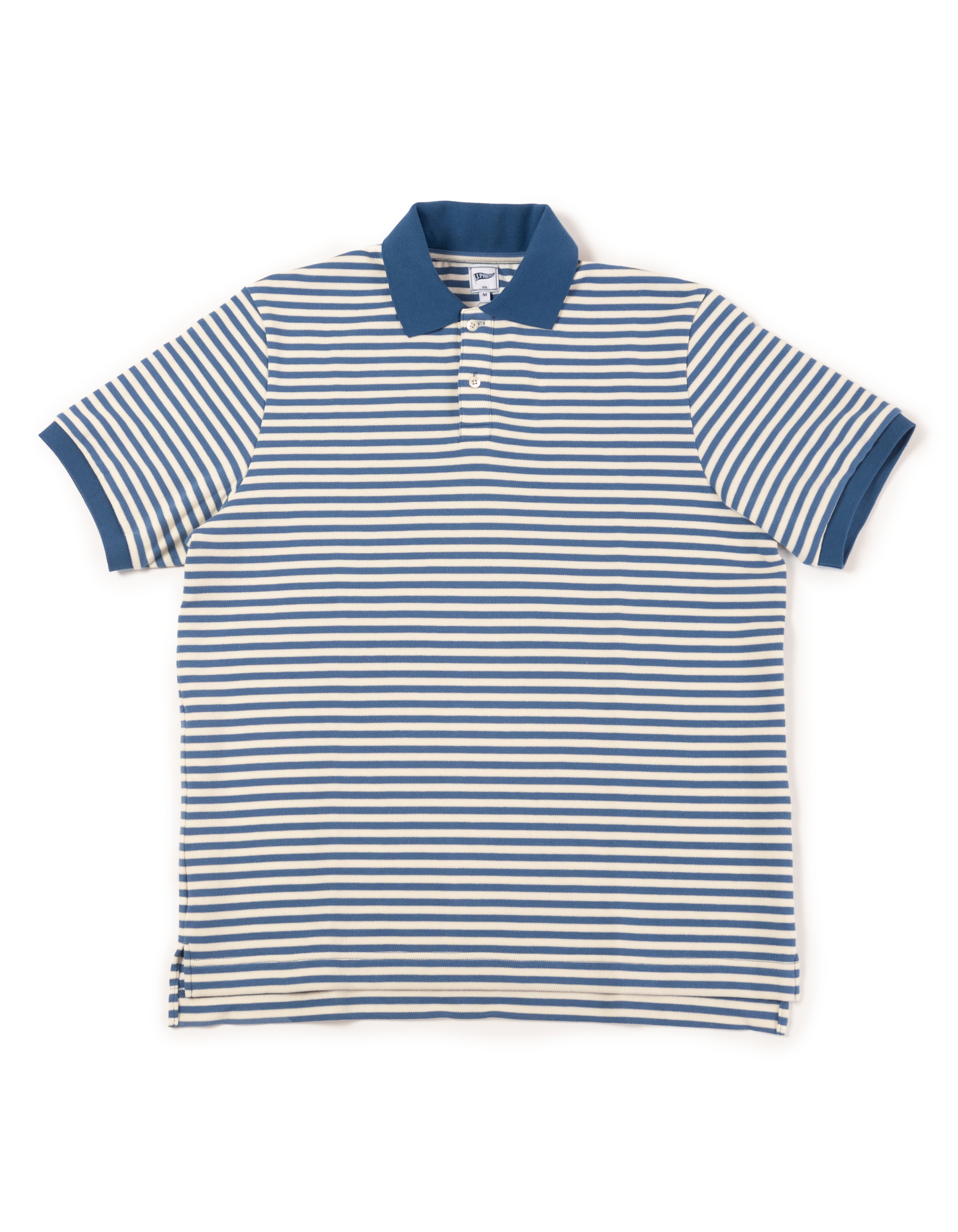 NARROW STRIPE POLO - LIGHT BLUE/WHITE