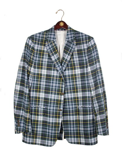 BLUE GREEN WHITE MADRAS SPORT COAT - CLASSIC FIT
