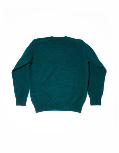 WOOL CREW NECK SWEATER - GREEN