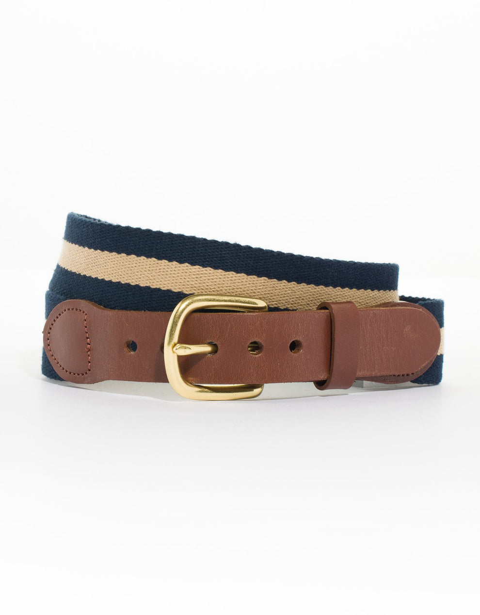 SURCINGLE BELT - NAVY/KHAKI - J. PRESS