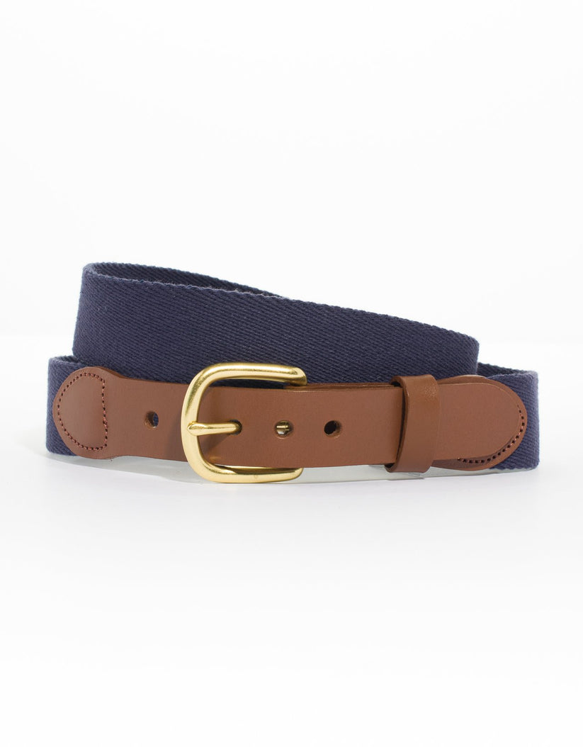 Navy/Red Surcingle Belt Men's Dress Belts J. Press Belts J. PRESS