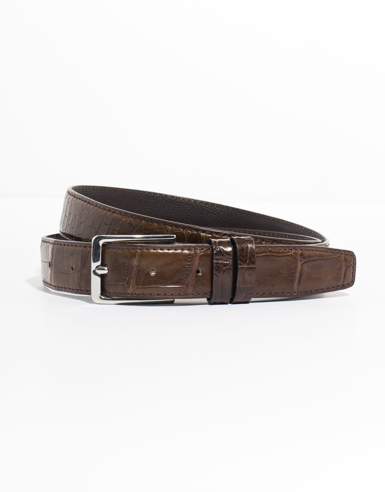 Black With Gold Italian Leather Belt | Men's Dress Belts - J. Press – J ...