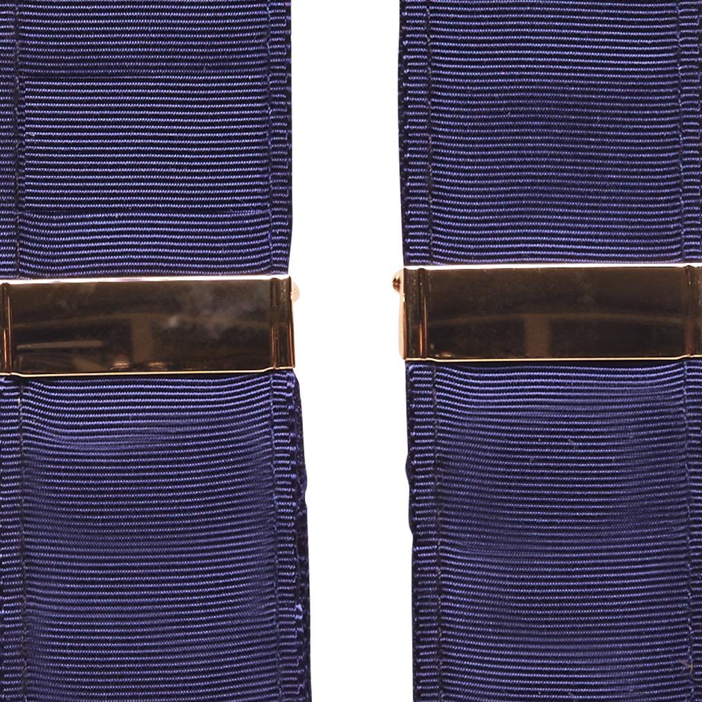 Gold Adjustment Navy Suspenders