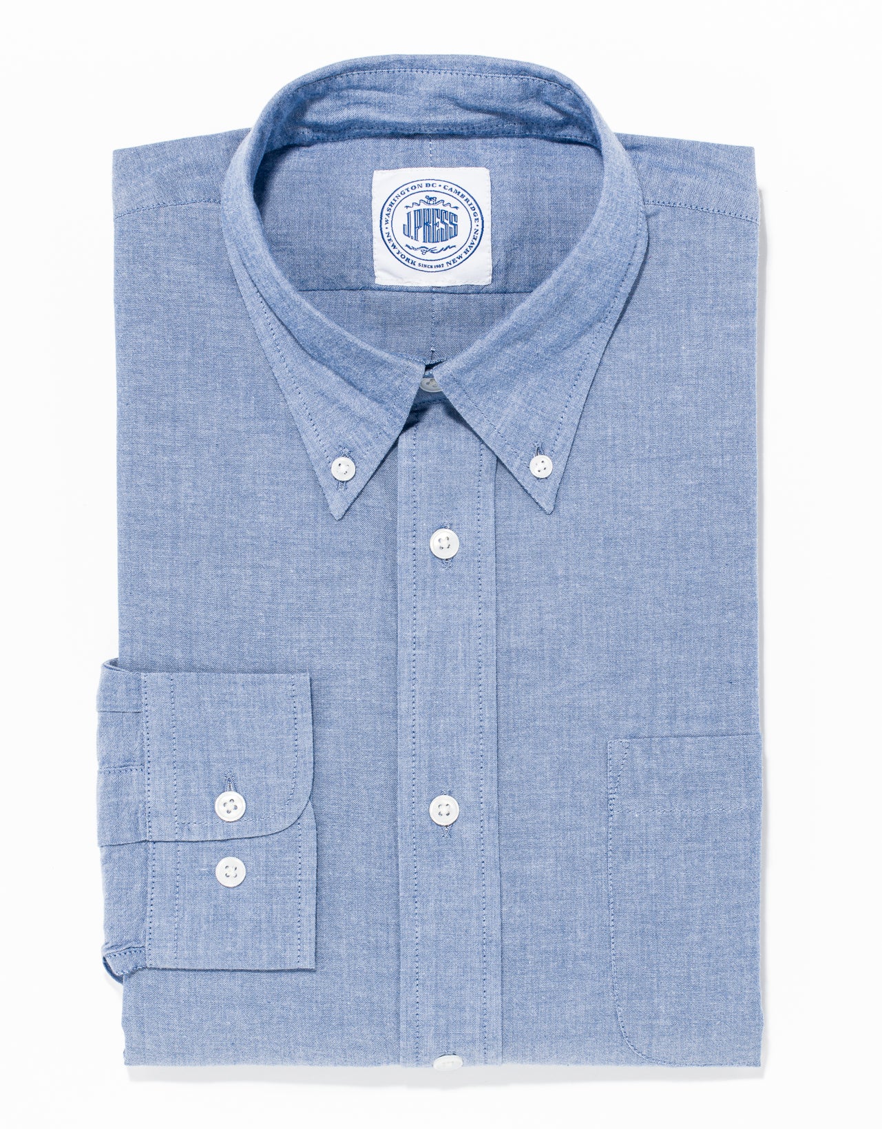 Long Sleeve Shirt in Blue Chambray | J. Press – J. PRESS