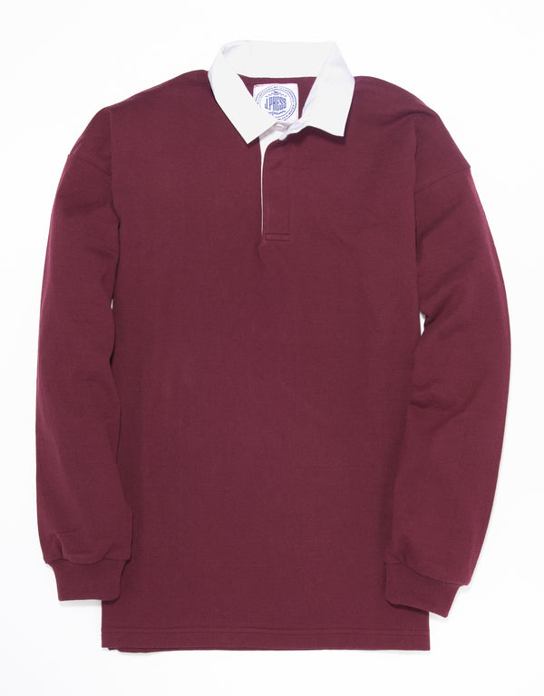 SOLID RUGBY SHIRT - BURGUNDY