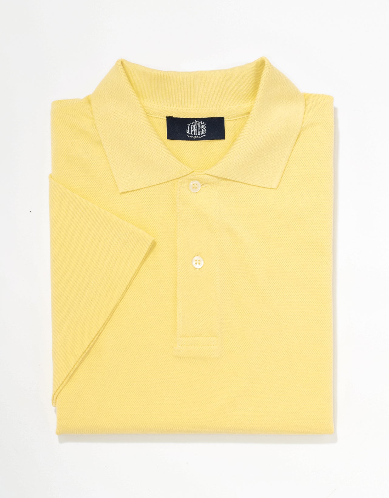 SOLID SHORT SLEEVE POLO SHIRT - YELLOW