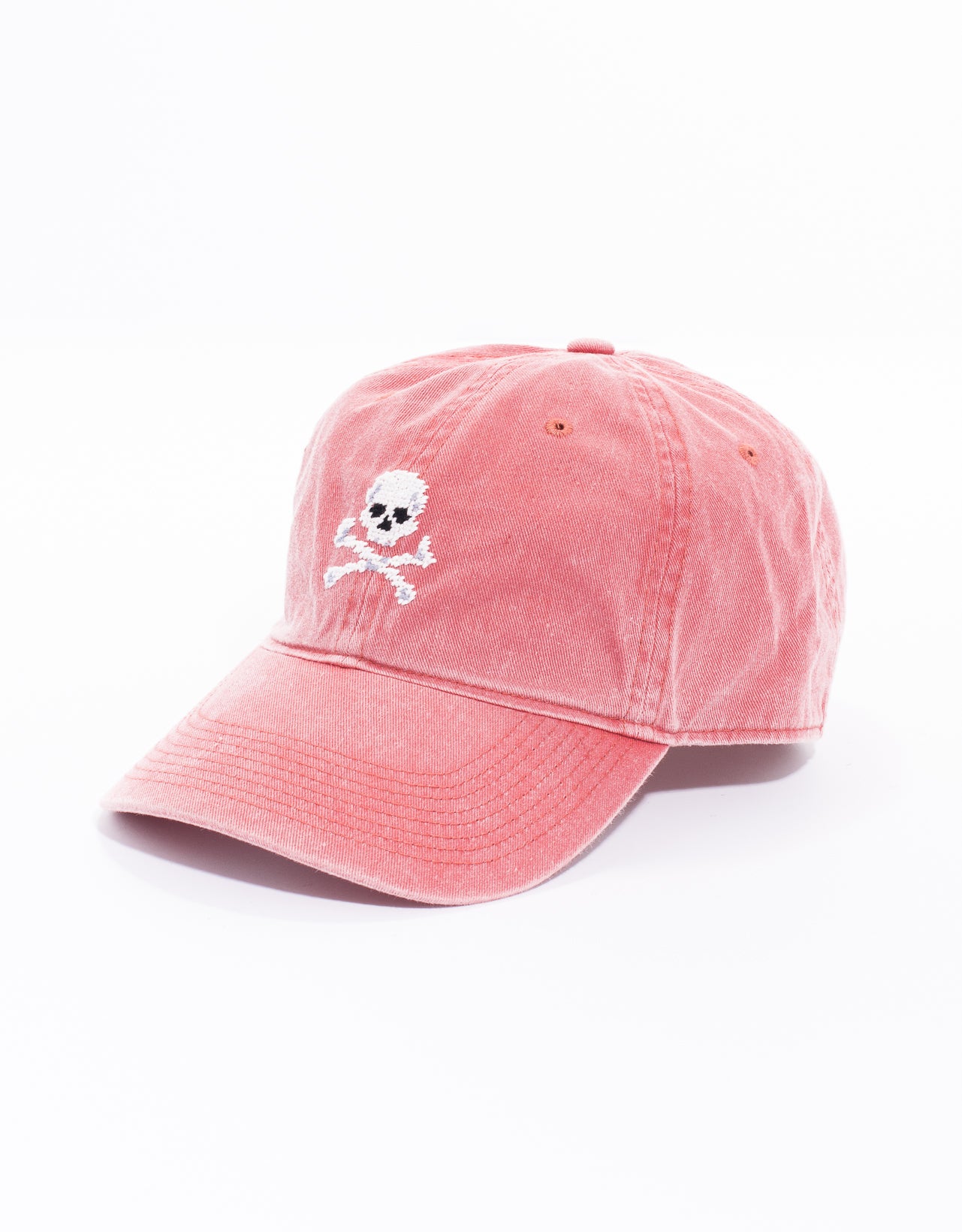 JOLLY ROGER NEEDLEPOINT HAT - NANTUCKET RED